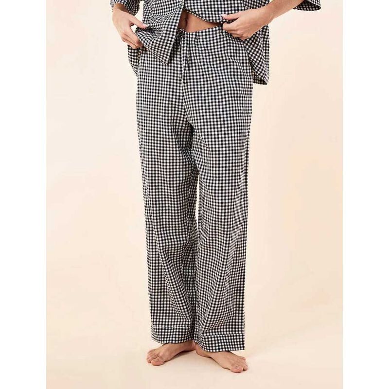 Papinelle Seersucker Gingham Ss Shirt And Fl Pant Pj image number 2